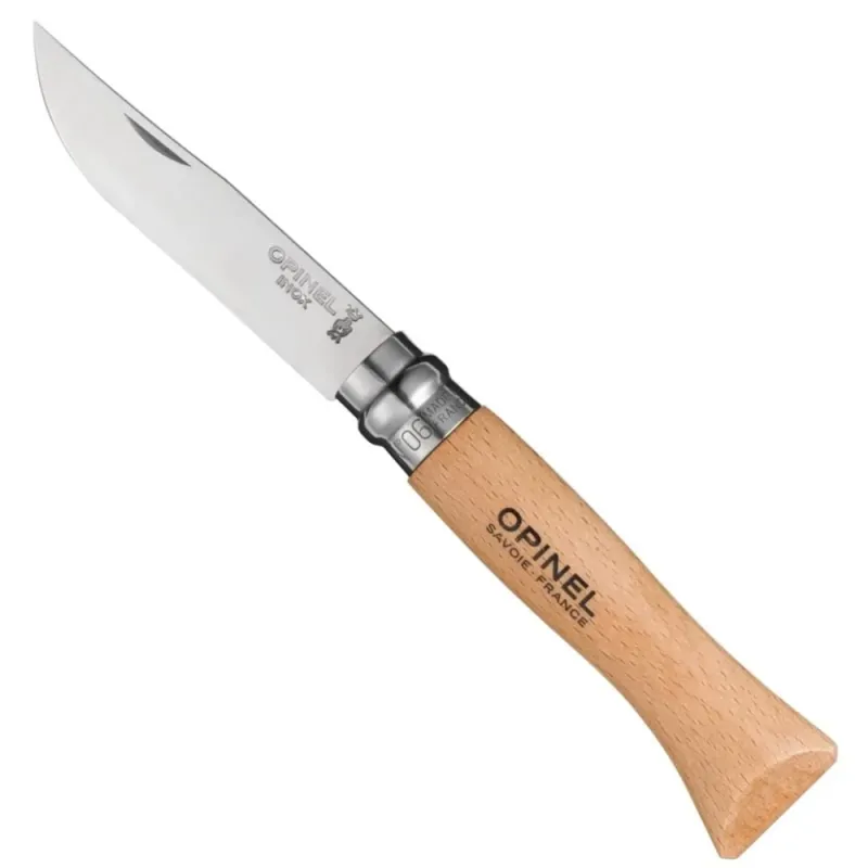 Opinel Inox 6 No Kayın Saplı Paslanmaz Çelik Çakı